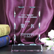 Trophée de récompense en verre de cristal de Novel personnalisé pour le cadeau de souvenir d&#39;affaires